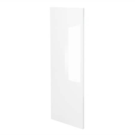 White Gloss Slab Style Wall Kitchen Cabinet End Panel (12 In W X 0.75 In D X 36 In H)